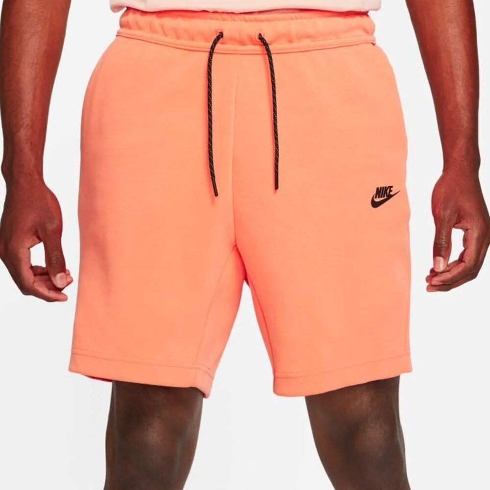 Nike Sportswear Tech Fleece Men's Shorts Dusty Orange Kumquat Black | Size XL